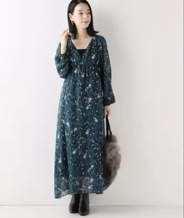 SLOBE IENA 슬로브 이에나 스즈란 올 패턴 롱 원피스