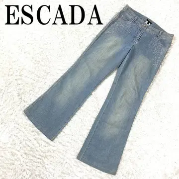 ESCADA 에스카다 라인스톤 데님 팬츠 미색 36 B736