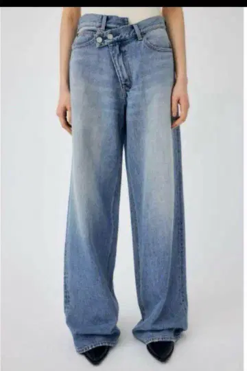MOUSSY 크로스 허리 와이드 스트레이트