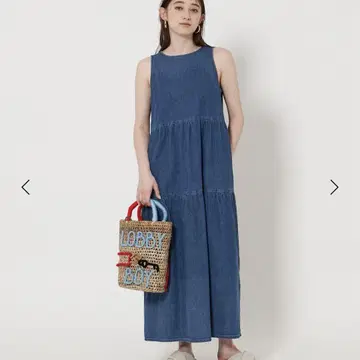 새상품 UNITED ARROWS 데님 티어드 슬리브리스 원피스