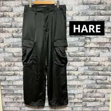 HARE 와이드 카고 팬츠 M 블랙