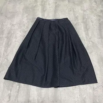 leilian 플레어 스커트 도트 자카드 페미닌 클래식