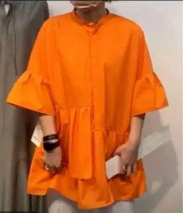 PASSIONE 파시오네 프릴 튜닉 PO 오렌지