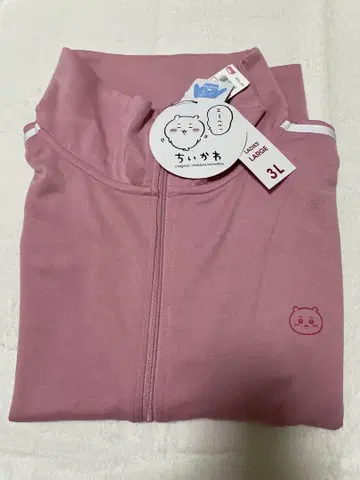 치이카와 지퍼 업 반팔 저리 3L 핑크 미사용 새상품