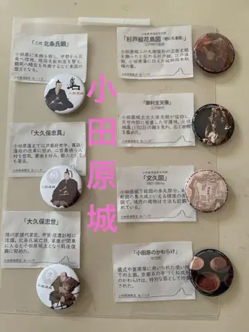 오다와라 성 성내 가챠가챠 캔뱃지 7개