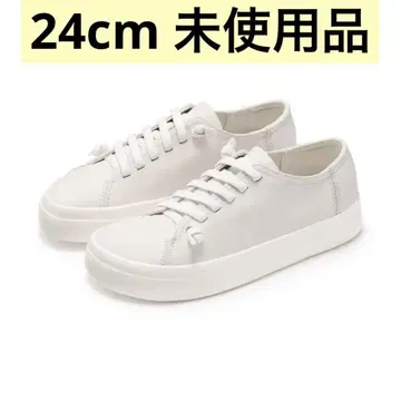 [미사용품] MUJI Labo 가죽 로우컷 스니커즈 24.0cm