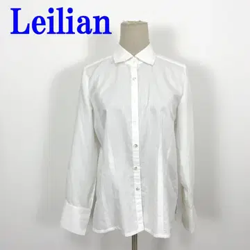 Leilian 레리안 긴팔 셔츠 화이트 코튼 폴리에스테르 11 C3481