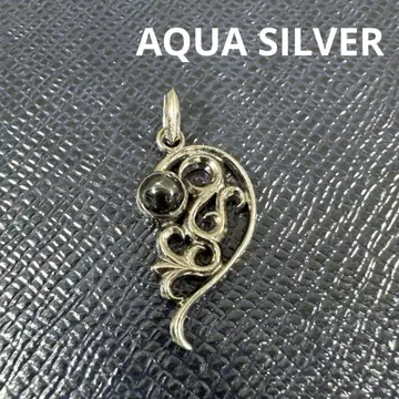 AQUA SILVER 아쿠아 실버 펜던트 헤드 블랙스톤