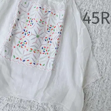 새상품급 45R 사계절기 인도 카디 상의 실크 코튼 자수