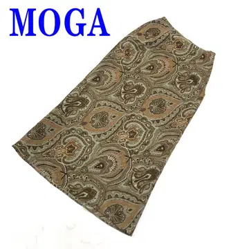 MOGA 모가 롱 스커트 카멜 폴리에스테르 2 C3493