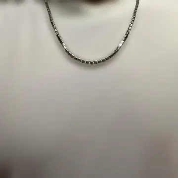 실버 테니스 체인 목걸이
