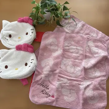 헬로키티 타월 인다이 컷 파우치