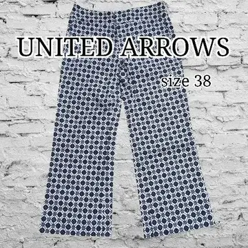 UNITED ARROWS 와이드 팬츠 패턴 팬츠 올 패턴 프린트 팬츠
