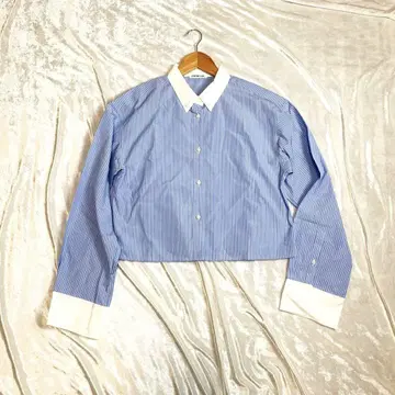 Deuxieme Classe Cropped BD 셔츠 스트라이프