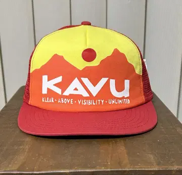 KAVU 20주년 기념 캡 빨간색 수입 트래커 기업 빈티지