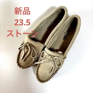 미사용 새상품 미네통카 모카신 킬티 스톤 6.5 23.5cm