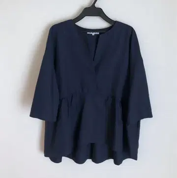 23구 블라우스 코튼 티셔츠 네이비 셔츠