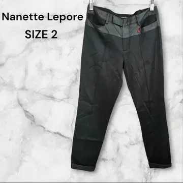 새상품 Nanette Lepore 바지 무지 블랙 S M 2