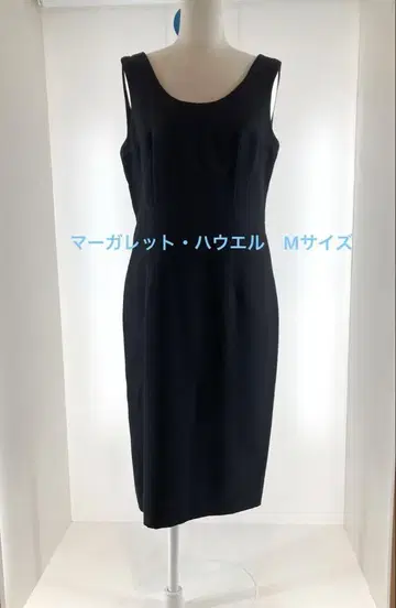 마가렛 호웰 MHL 실크 블랙 슬리브리스 원피스 드레스
