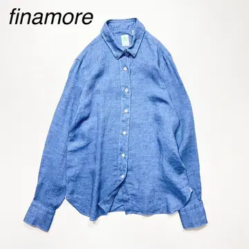 finamore 피나모레 린넨 린넨 셔츠 긴팔 샴브레이 셔츠 최근
