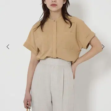 새상품 Breeze Cool 포켓 숏 슬리브 셔츠 베이지
