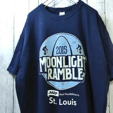 길단 MOONLIGHT RAMBLE 빅 사이즈 T셔츠 XL 구제 의류