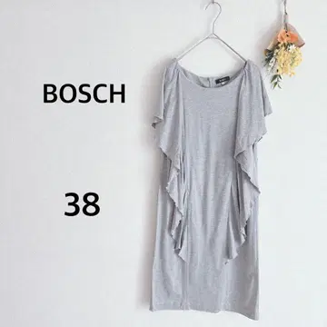 보쉬 BOSCH 프릴 슬리브 원피스 그레이 38 캐주얼 고급