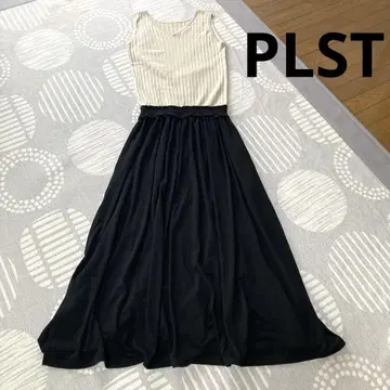 PLST 플라스테 여성용 슬리브리스 롱 원피스 도킹 S 사이즈