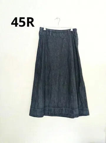 45 rpm/45R 인디고 염색 데님 스커트