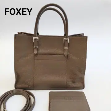 FOXEY 폭시 갈레트 2way 가죽 핸드백 숄더 포함