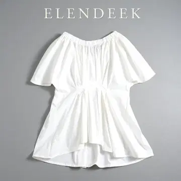 223y*ELENDEEK 엘렌딕 W 턱 페플럼 블라우스