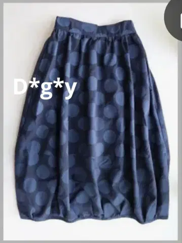 D*g*y/디지 와이 도트 무늬 벌룬 스커트 네이비 L 사이즈