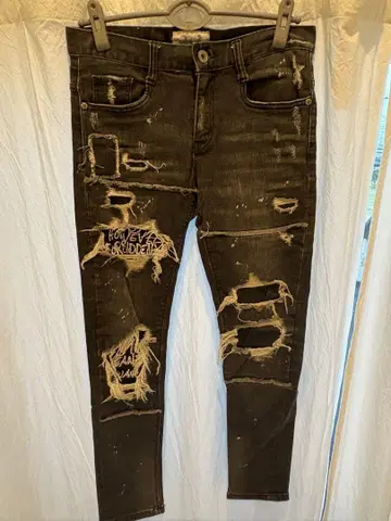 E902 Avid Jeans 아비드 진 크러쉬 데님 스키니 블랙