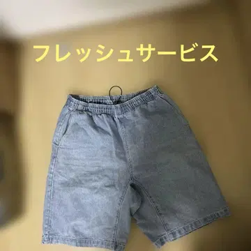 프레쉬 서비스 라이트 블루 숏팬츠 허리밴딩