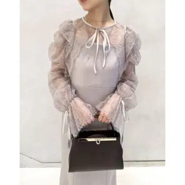 SNIDEL 레이스 볼레로 데콜테 오픈 원피스