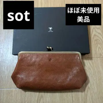 새상품급 sot 가마구치 롱 지갑 2층식
