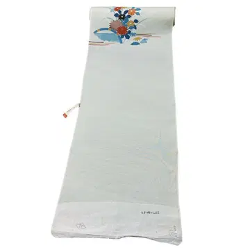 AY7 명주 옷감 최고급 실크 직물 은색 자수 꽃 무늬 순수 실크