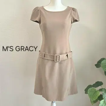 엠즈 그레이시 M'S GRACY 원피스 38 반팔 벨트 클래식