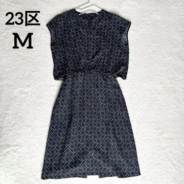 [인기] 23구 x RATTI 콜라보 스퀘어 프린트 넉넉한 원피스 M