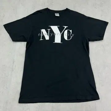 NYC 뉴욕시티 상의 반팔 티셔츠 구제 의류 블랙 L