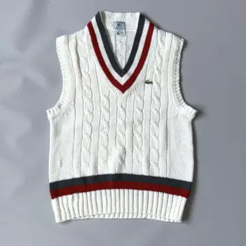 IZOD LACOSTE 라코스테 새상품급 케이블 짜임 V넥 테니스 니트