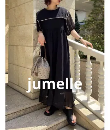 jumelle 튤 파이핑 원피스 블랙 프리