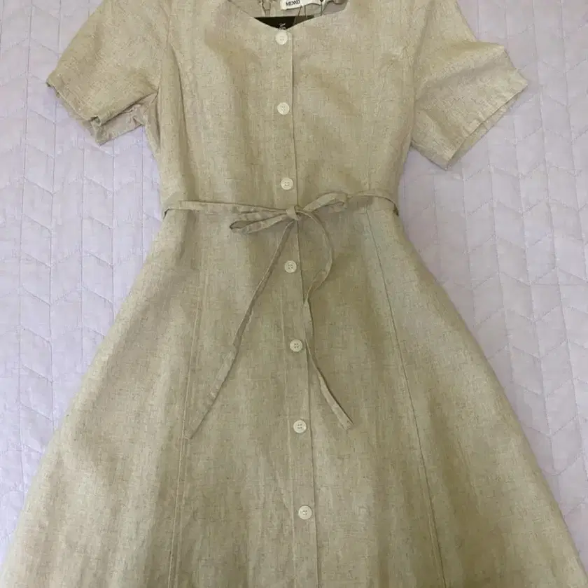 MIXXO[ミッソ] Linen Blended Layered One Piece A-Line Sweetheart Floor Length Chiffon Bridesmaid Dress