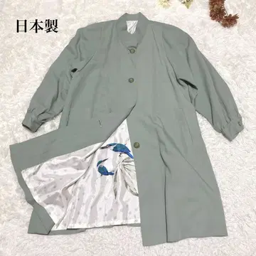 s.730 여성용 롱 코트 짙은 그린 세련된 일본제 F