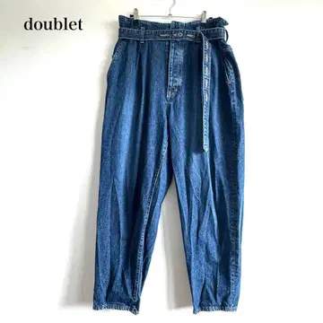 doublet 초기 SILK DENM BELTED PANTS 더블렛