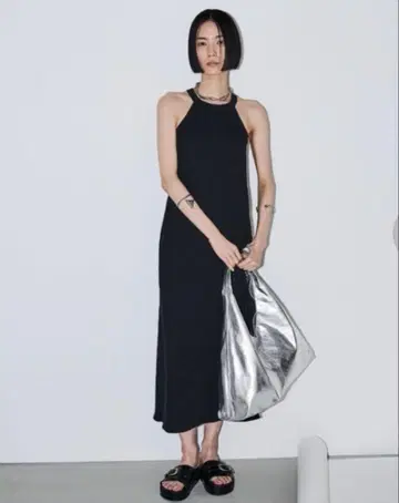 아이시 써멀 아메슬리 원피스 블랙 clane 스타일