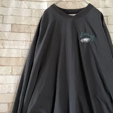 Lee 나일론 자켓 풀오버 USA 자수 EAGLES 블랙 2XL