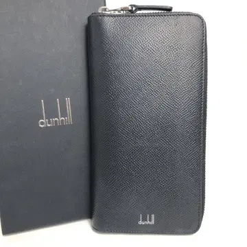 dunhill 던힐 라운드 지퍼 장지갑 블랙 가죽 남성용