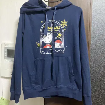 피너츠 후드 부착 후드티 네이비 스누피 유니버셜 USJ