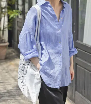 Spick and Span 80 린넨 카슈쿨 빅 셔츠